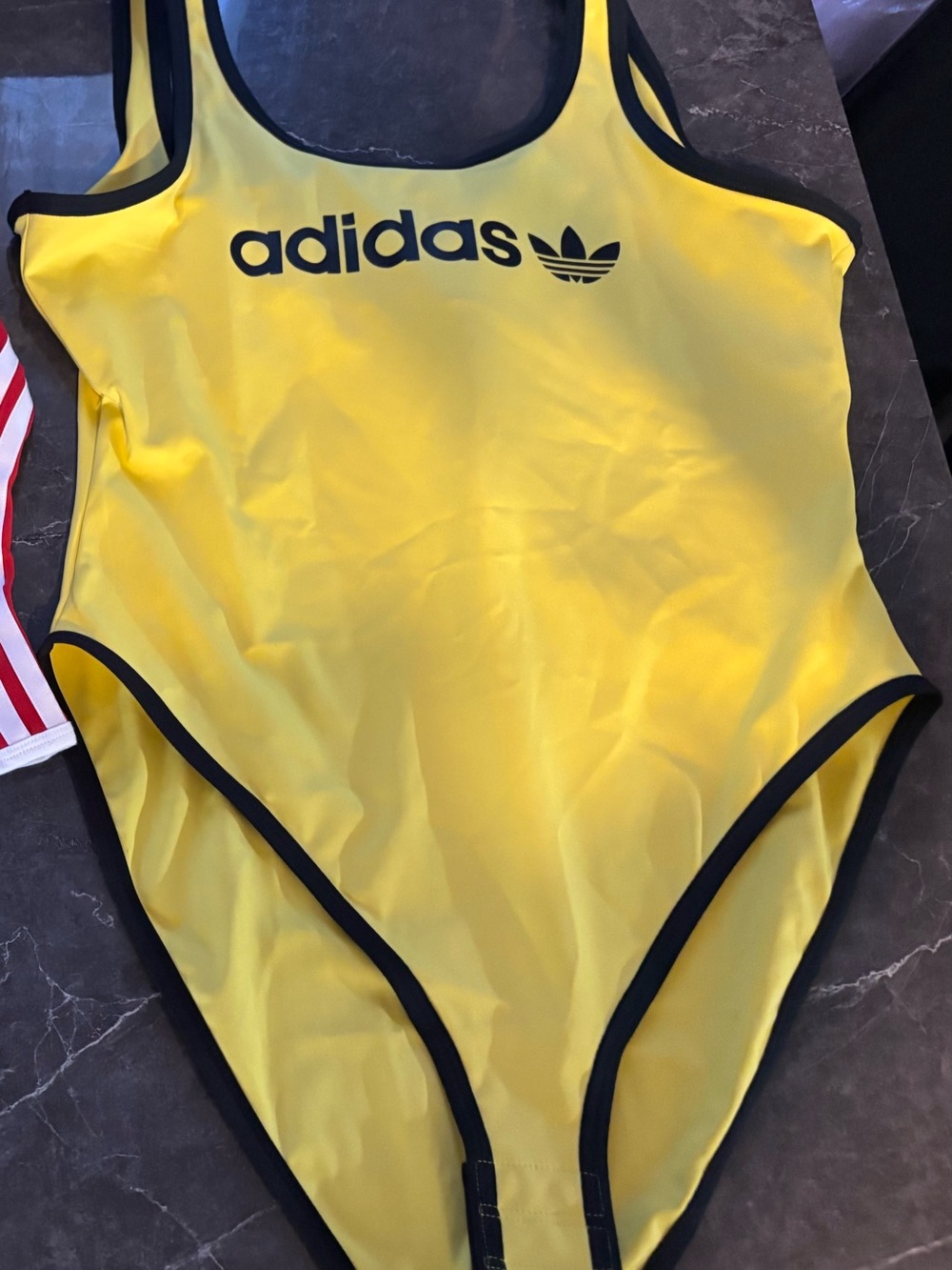 adidas Yellow Bodysuit with Black Trim - Women's